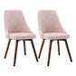 Scandinavian Beech Upholstered Side Chair Parsons Dining Chair for Home Walnut Pink 2 Piece Set Clearhalo ' kitchen&dining_furn' 'Dining Chairs' 'Dining Tables & Seating' 'dining_chair' 'furn' 'furn_dining_chair' 'Furniture' 'furniture_dining_chair' 'Kitchen & Dining Furniture' 'kitchen' 3598459