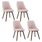 Scandinavian Beech Upholstered Side Chair Parsons Dining Chair for Home Walnut Pink 4 Piece Set Clearhalo ' kitchen&dining_furn' 'Dining Chairs' 'Dining Tables & Seating' 'dining_chair' 'furn' 'furn_dining_chair' 'Furniture' 'furniture_dining_chair' 'Kitchen & Dining Furniture' 'kitchen' 3598460