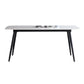 Sintered Stone Modern Dining Table Rectangle Table with 4 Legs for Home White Without Chairs Clearhalo ' dining_table' 'Dining Tables & Seating' 'Dining Tables' 'furn' 'furn_dining_table' 'Furniture' 'furniture_dining_table' 'Kitchen & Dining Furniture' 'kitchen&dining_furn' 'kitchen' 'kitchen_dining_table' 3598474