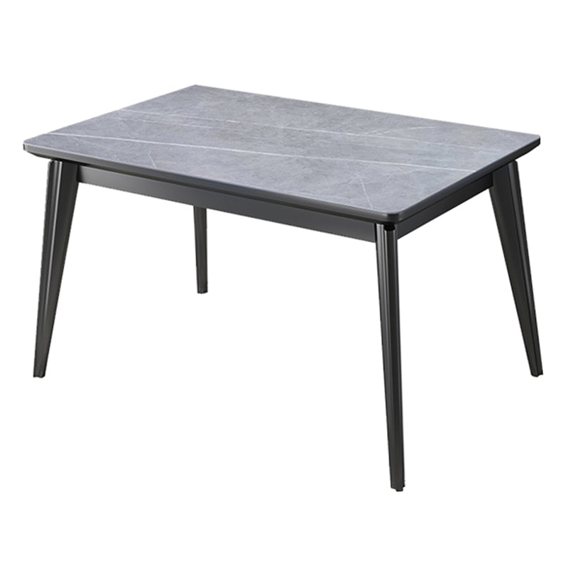Rectangle Grey Tone Dining Table Sintered Stone Table Modern with 4 Legs Pedestal Grey Without Chairs Clearhalo ' dining_table' 'Dining Tables & Seating' 'Dining Tables' 'furn' 'furn_dining_table' 'Furniture' 'furniture_dining_table' 'Kitchen & Dining Furniture' 'kitchen&dining_furn' 'kitchen' 'kitchen_dining_table' 3598485