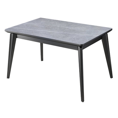 Rectangle Grey Tone Dining Table Sintered Stone Table Modern with 4 Legs Pedestal Grey Without Chairs Clearhalo ' dining_table' 'Dining Tables & Seating' 'Dining Tables' 'furn' 'furn_dining_table' 'Furniture' 'furniture_dining_table' 'Kitchen & Dining Furniture' 'kitchen&dining_furn' 'kitchen' 'kitchen_dining_table' 3598485