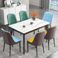 Rectangle Grey Tone Dining Table Sintered Stone Table Modern with 4 Legs Pedestal Clearhalo ' dining_table' 'Dining Tables & Seating' 'Dining Tables' 'furn' 'furn_dining_table' 'Furniture' 'furniture_dining_table' 'Kitchen & Dining Furniture' 'kitchen&dining_furn' 'kitchen' 'kitchen_dining_table' 3598493