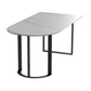 Contemporary Dining Table Sintered Stone Table with Sled Base for Dining Black Without Chairs Clearhalo ' dining_table' 'Dining Tables & Seating' 'Dining Tables' 'furn' 'furn_dining_table' 'Furniture' 'furniture_dining_table' 'Kitchen & Dining Furniture' 'kitchen&dining_furn' 'kitchen' 'kitchen_dining_table' 3598497