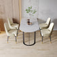 Contemporary Dining Table Sintered Stone Table with Sled Base for Dining Clearhalo ' dining_table' 'Dining Tables & Seating' 'Dining Tables' 'furn' 'furn_dining_table' 'Furniture' 'furniture_dining_table' 'Kitchen & Dining Furniture' 'kitchen&dining_furn' 'kitchen' 'kitchen_dining_table' 3598510