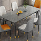 Contemporary style Rectangle Dining Table Stone Furniture for Dining Room Gray Without Chairs Clearhalo ' dining_table' 'Dining Tables & Seating' 'Dining Tables' 'furn' 'furn_dining_table' 'Furniture' 'furniture_dining_table' 'Kitchen & Dining Furniture' 'kitchen&dining_furn' 'kitchen' 'kitchen_dining_table' 3598525