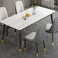 Contemporary style Rectangle Dining Table Stone Furniture for Dining Room Clearhalo ' dining_table' 'Dining Tables & Seating' 'Dining Tables' 'furn' 'furn_dining_table' 'Furniture' 'furniture_dining_table' 'Kitchen & Dining Furniture' 'kitchen&dining_furn' 'kitchen' 'kitchen_dining_table' 3598529