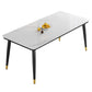 Contemporary style Rectangle Dining Table Stone Furniture for Dining Room White Without Chairs Clearhalo ' dining_table' 'Dining Tables & Seating' 'Dining Tables' 'furn' 'furn_dining_table' 'Furniture' 'furniture_dining_table' 'Kitchen & Dining Furniture' 'kitchen&dining_furn' 'kitchen' 'kitchen_dining_table' 3598530