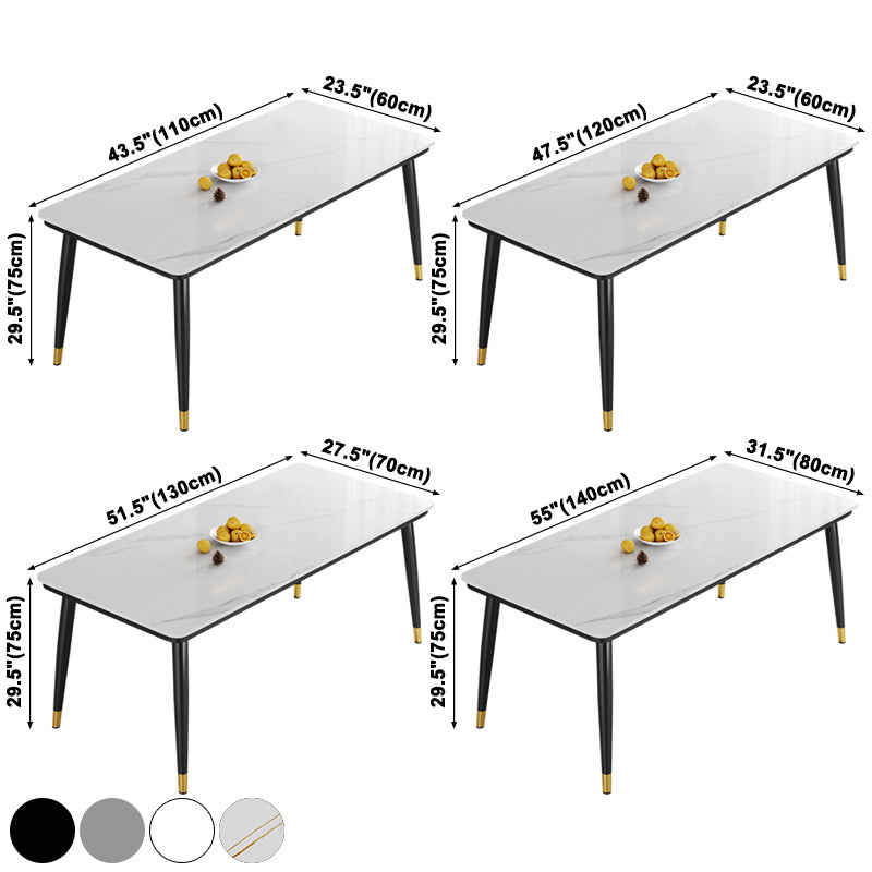 Contemporary style Rectangle Dining Table Stone Furniture for Dining Room Clearhalo ' dining_table' 'Dining Tables & Seating' 'Dining Tables' 'furn' 'furn_dining_table' 'Furniture' 'furniture_dining_table' 'Kitchen & Dining Furniture' 'kitchen&dining_furn' 'kitchen' 'kitchen_dining_table' 3598534