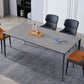 Rectangle 4 Legs Modern Dining Table Two-Color Fixed Table with Sintered Stone Grey Without Chairs Clearhalo ' dining_table' 'Dining Tables & Seating' 'Dining Tables' 'furn' 'furn_dining_table' 'Furniture' 'furniture_dining_table' 'Kitchen & Dining Furniture' 'kitchen&dining_furn' 'kitchen' 'kitchen_dining_table' 3598536