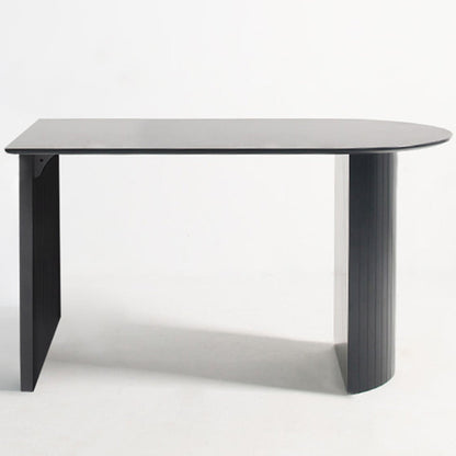 Contemporary Dining Table Sintered Stone Table with Double Pedestal for Dining Black Without Chairs Clearhalo ' dining_table' 'Dining Tables & Seating' 'Dining Tables' 'furn' 'furn_dining_table' 'Furniture' 'furniture_dining_table' 'Kitchen & Dining Furniture' 'kitchen&dining_furn' 'kitchen' 'kitchen_dining_table' 3598547