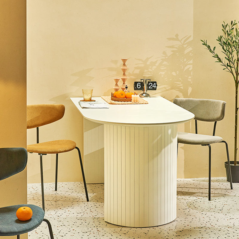 Contemporary Dining Table Sintered Stone Table with Double Pedestal for Dining Clearhalo ' dining_table' 'Dining Tables & Seating' 'Dining Tables' 'furn' 'furn_dining_table' 'Furniture' 'furniture_dining_table' 'Kitchen & Dining Furniture' 'kitchen&dining_furn' 'kitchen' 'kitchen_dining_table' 3598559