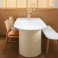 Contemporary Dining Table Sintered Stone Table with Double Pedestal for Dining Clearhalo ' dining_table' 'Dining Tables & Seating' 'Dining Tables' 'furn' 'furn_dining_table' 'Furniture' 'furniture_dining_table' 'Kitchen & Dining Furniture' 'kitchen&dining_furn' 'kitchen' 'kitchen_dining_table' 3598560