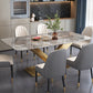 Sintered Stone White Dining Table Simplicity Pedestal Table for Dining Room Grey Without Chairs Clearhalo ' dining_table' 'Dining Tables & Seating' 'Dining Tables' 'furn' 'furn_dining_table' 'Furniture' 'furniture_dining_table' 'Kitchen & Dining Furniture' 'kitchen&dining_furn' 'kitchen' 'kitchen_dining_table' 3598564