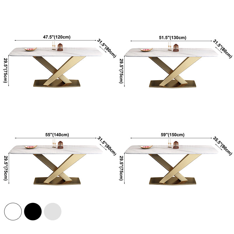 Sintered Stone White Dining Table Simplicity Pedestal Table for Dining Room Clearhalo ' dining_table' 'Dining Tables & Seating' 'Dining Tables' 'furn' 'furn_dining_table' 'Furniture' 'furniture_dining_table' 'Kitchen & Dining Furniture' 'kitchen&dining_furn' 'kitchen' 'kitchen_dining_table' 3598572