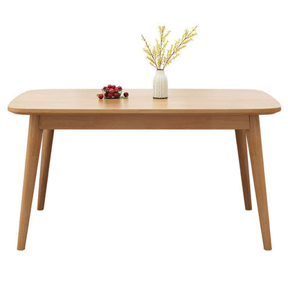 Modern Style Solid Wood Dining Table Brown Rectangle Table for Kitchen Dining Room, 47"L x 29.5"H Four Leg Without Chairs Clearhalo ' dining_table' 'Dining Tables & Seating' 'Dining Tables' 'furn' 'furn_dining_table' 'Furniture' 'furniture_dining_table' 'Kitchen & Dining Furniture' 'kitchen&dining_furn' 'kitchen' 'kitchen_dining_table' 3598574