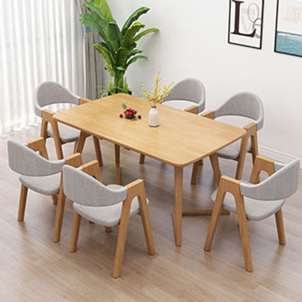 Modern Style Solid Wood Dining Table Brown Rectangle Table for Kitchen Dining Room, 47"L x 29.5"H Clearhalo ' dining_table' 'Dining Tables & Seating' 'Dining Tables' 'furn' 'furn_dining_table' 'Furniture' 'furniture_dining_table' 'Kitchen & Dining Furniture' 'kitchen&dining_furn' 'kitchen' 'kitchen_dining_table' 3598578