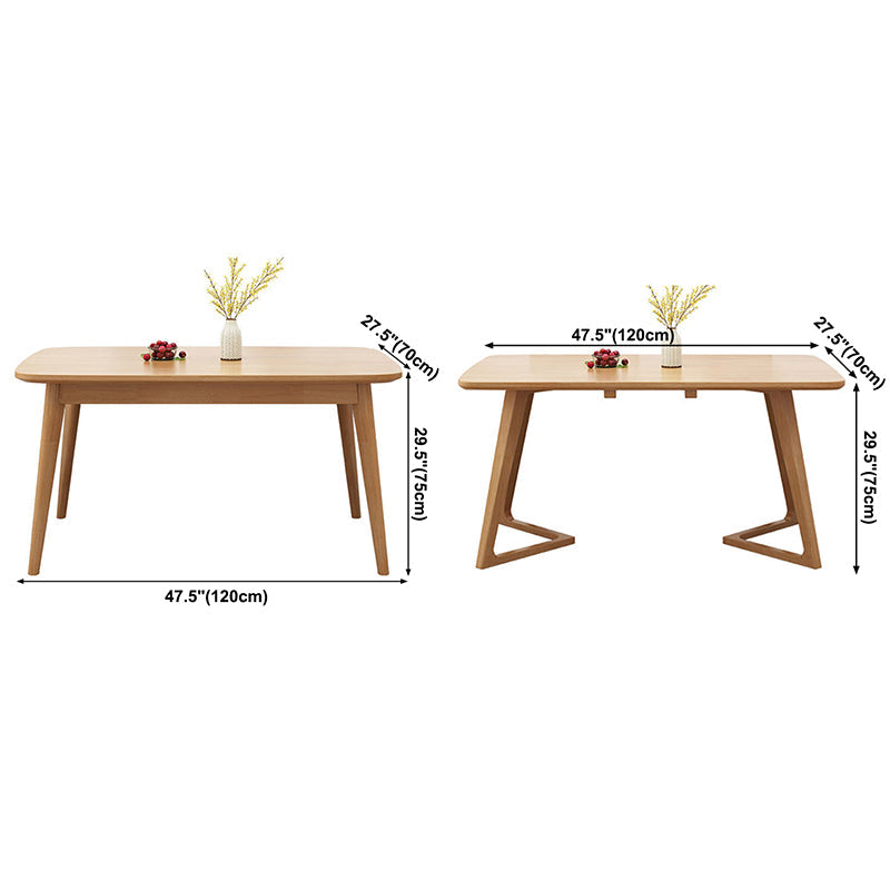 Modern Style Solid Wood Dining Table Brown Rectangle Table for Kitchen Dining Room, 47"L x 29.5"H Clearhalo ' dining_table' 'Dining Tables & Seating' 'Dining Tables' 'furn' 'furn_dining_table' 'Furniture' 'furniture_dining_table' 'Kitchen & Dining Furniture' 'kitchen&dining_furn' 'kitchen' 'kitchen_dining_table' 3598583