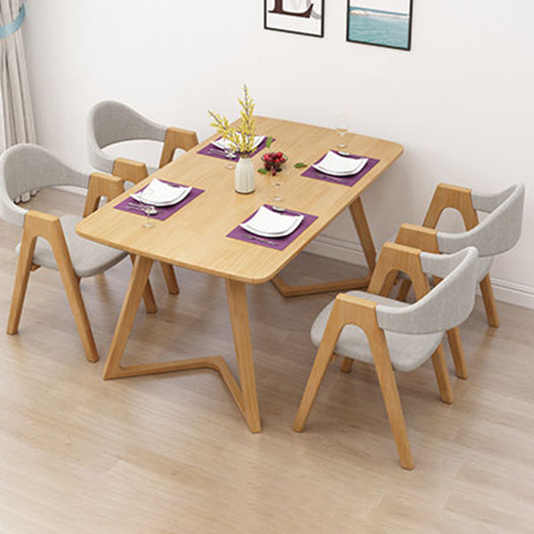 Modern Style Solid Wood Dining Table Brown Rectangle Table for Kitchen Dining Room, 47"L x 29.5"H Clearhalo ' dining_table' 'Dining Tables & Seating' 'Dining Tables' 'furn' 'furn_dining_table' 'Furniture' 'furniture_dining_table' 'Kitchen & Dining Furniture' 'kitchen&dining_furn' 'kitchen' 'kitchen_dining_table' 3598587