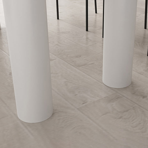 Free Form 3 Legs Modern Style Dining Table White Fixed Table with Sintered Stone Clearhalo ' dining_table' 'Dining Tables & Seating' 'Dining Tables' 'furn' 'furn_dining_table' 'Furniture' 'furniture_dining_table' 'Kitchen & Dining Furniture' 'kitchen&dining_furn' 'kitchen' 'kitchen_dining_table' 3598618