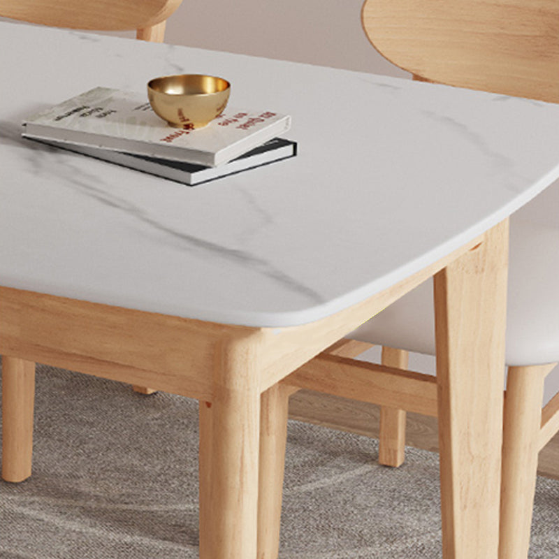 Minimalist Rectangle Shape Kitchen Dining Table Sintered Stone Top Dining Table with 4 Legs Base Clearhalo ' dining_table' 'Dining Tables & Seating' 'Dining Tables' 'furn' 'furn_dining_table' 'Furniture' 'furniture_dining_table' 'Kitchen & Dining Furniture' 'kitchen&dining_furn' 'kitchen' 'kitchen_dining_table' 3598632