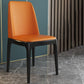 Scandinavian Style Wood Dining Side Chair Dining Room Armless Solid Back Chair Orange 1 Piece Black Clearhalo ' kitchen&dining_furn' 'Dining Chairs' 'Dining Tables & Seating' 'dining_chair' 'furn' 'furn_dining_chair' 'Furniture' 'furniture_dining_chair' 'Kitchen & Dining Furniture' 'kitchen' 3598637