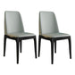 Scandinavian Style Wood Dining Side Chair Dining Room Armless Solid Back Chair Light Gray 2 Piece Set Black Clearhalo ' kitchen&dining_furn' 'Dining Chairs' 'Dining Tables & Seating' 'dining_chair' 'furn' 'furn_dining_chair' 'Furniture' 'furniture_dining_chair' 'Kitchen & Dining Furniture' 'kitchen' 3598639