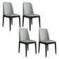 Scandinavian Style Wood Dining Side Chair Dining Room Armless Solid Back Chair Light Gray 4 Piece Set Black Clearhalo ' kitchen&dining_furn' 'Dining Chairs' 'Dining Tables & Seating' 'dining_chair' 'furn' 'furn_dining_chair' 'Furniture' 'furniture_dining_chair' 'Kitchen & Dining Furniture' 'kitchen' 3598641