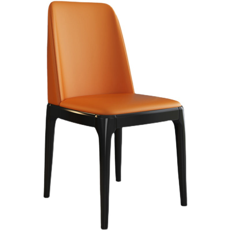 Scandinavian Style Wood Dining Side Chair Dining Room Armless Solid Back Chair Clearhalo ' kitchen&dining_furn' 'Dining Chairs' 'Dining Tables & Seating' 'dining_chair' 'furn' 'furn_dining_chair' 'Furniture' 'furniture_dining_chair' 'Kitchen & Dining Furniture' 'kitchen' 3598645