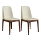 Scandinavian Style Wood Dining Side Chair Dining Room Armless Solid Back Chair Off-White 2 Piece Set Walnut Clearhalo ' kitchen&dining_furn' 'Dining Chairs' 'Dining Tables & Seating' 'dining_chair' 'furn' 'furn_dining_chair' 'Furniture' 'furniture_dining_chair' 'Kitchen & Dining Furniture' 'kitchen' 3598646