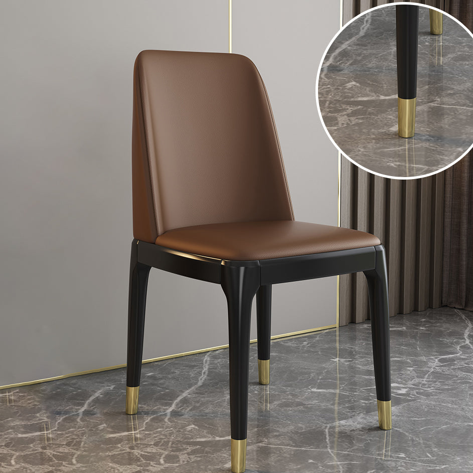 Scandinavian Style Wood Dining Side Chair Dining Room Armless Solid Back Chair Clearhalo ' kitchen&dining_furn' 'Dining Chairs' 'Dining Tables & Seating' 'dining_chair' 'furn' 'furn_dining_chair' 'Furniture' 'furniture_dining_chair' 'Kitchen & Dining Furniture' 'kitchen' 3598647