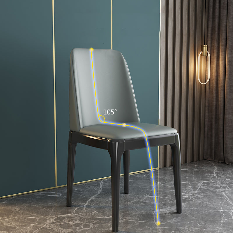 Scandinavian Style Wood Dining Side Chair Dining Room Armless Solid Back Chair Clearhalo ' kitchen&dining_furn' 'Dining Chairs' 'Dining Tables & Seating' 'dining_chair' 'furn' 'furn_dining_chair' 'Furniture' 'furniture_dining_chair' 'Kitchen & Dining Furniture' 'kitchen' 3598651