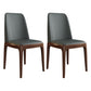Scandinavian Style Wood Dining Side Chair Dining Room Armless Solid Back Chair Dark Gray 2 Piece Set Walnut Clearhalo ' kitchen&dining_furn' 'Dining Chairs' 'Dining Tables & Seating' 'dining_chair' 'furn' 'furn_dining_chair' 'Furniture' 'furniture_dining_chair' 'Kitchen & Dining Furniture' 'kitchen' 3598652