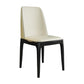 Scandinavian Style Wood Dining Side Chair Dining Room Armless Solid Back Chair Off-White 1 Piece Black Clearhalo ' kitchen&dining_furn' 'Dining Chairs' 'Dining Tables & Seating' 'dining_chair' 'furn' 'furn_dining_chair' 'Furniture' 'furniture_dining_chair' 'Kitchen & Dining Furniture' 'kitchen' 3598655