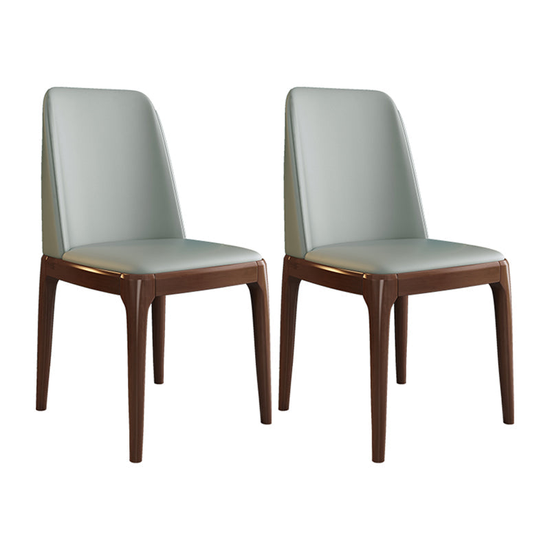 Scandinavian Style Wood Dining Side Chair Dining Room Armless Solid Back Chair Light Gray 2 Piece Set Walnut Clearhalo ' kitchen&dining_furn' 'Dining Chairs' 'Dining Tables & Seating' 'dining_chair' 'furn' 'furn_dining_chair' 'Furniture' 'furniture_dining_chair' 'Kitchen & Dining Furniture' 'kitchen' 3598668