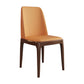 Scandinavian Style Wood Dining Side Chair Dining Room Armless Solid Back Chair Orange 1 Piece Walnut Clearhalo ' kitchen&dining_furn' 'Dining Chairs' 'Dining Tables & Seating' 'dining_chair' 'furn' 'furn_dining_chair' 'Furniture' 'furniture_dining_chair' 'Kitchen & Dining Furniture' 'kitchen' 3598672