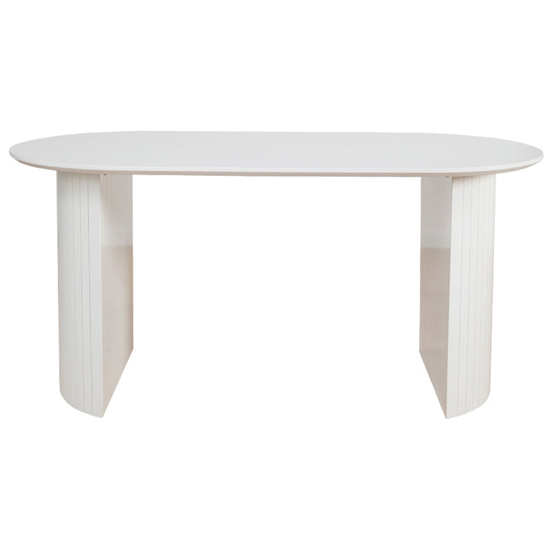 Double Pedestal Oval Dining Table Simple Style Solid Wood Dinette Table Without Chairs Clearhalo ' dining_table' 'Dining Tables & Seating' 'Dining Tables' 'furn' 'furn_dining_table' 'Furniture' 'furniture_dining_table' 'Kitchen & Dining Furniture' 'kitchen&dining_furn' 'kitchen' 'kitchen_dining_table' 3600055
