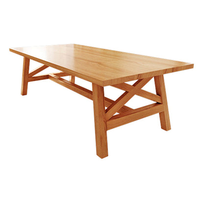 Rectangle Pine Solid Wood Table Modern Dining Table with Trestle Base for Restaurant Without Chairs Clearhalo ' dining_table' 'Dining Tables & Seating' 'Dining Tables' 'furn' 'furn_dining_table' 'Furniture' 'furniture_dining_table' 'Kitchen & Dining Furniture' 'kitchen&dining_furn' 'kitchen' 'kitchen_dining_table' 3600062