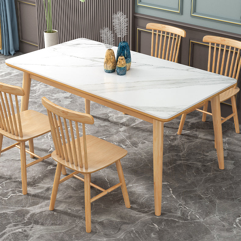 Simplicity Home Sintered Stone Dining Table Rectangle Shape Dining Table with 4 Legs Base Clearhalo ' dining_table' 'Dining Tables & Seating' 'Dining Tables' 'furn' 'furn_dining_table' 'Furniture' 'furniture_dining_table' 'Kitchen & Dining Furniture' 'kitchen&dining_furn' 'kitchen' 'kitchen_dining_table' 3600074