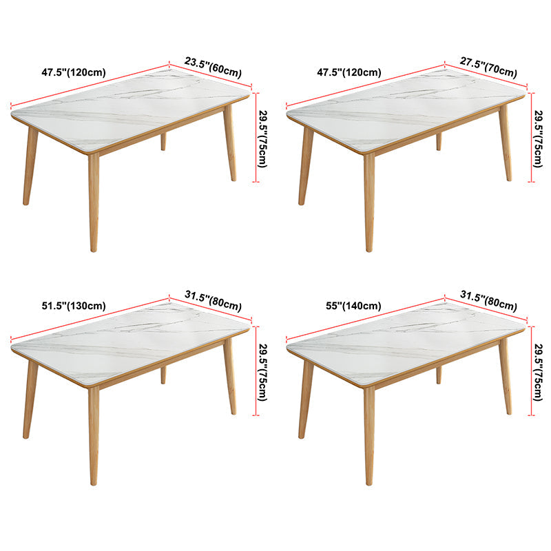 Simplicity Home Sintered Stone Dining Table Rectangle Shape Dining Table with 4 Legs Base Clearhalo ' dining_table' 'Dining Tables & Seating' 'Dining Tables' 'furn' 'furn_dining_table' 'Furniture' 'furniture_dining_table' 'Kitchen & Dining Furniture' 'kitchen&dining_furn' 'kitchen' 'kitchen_dining_table' 3600080