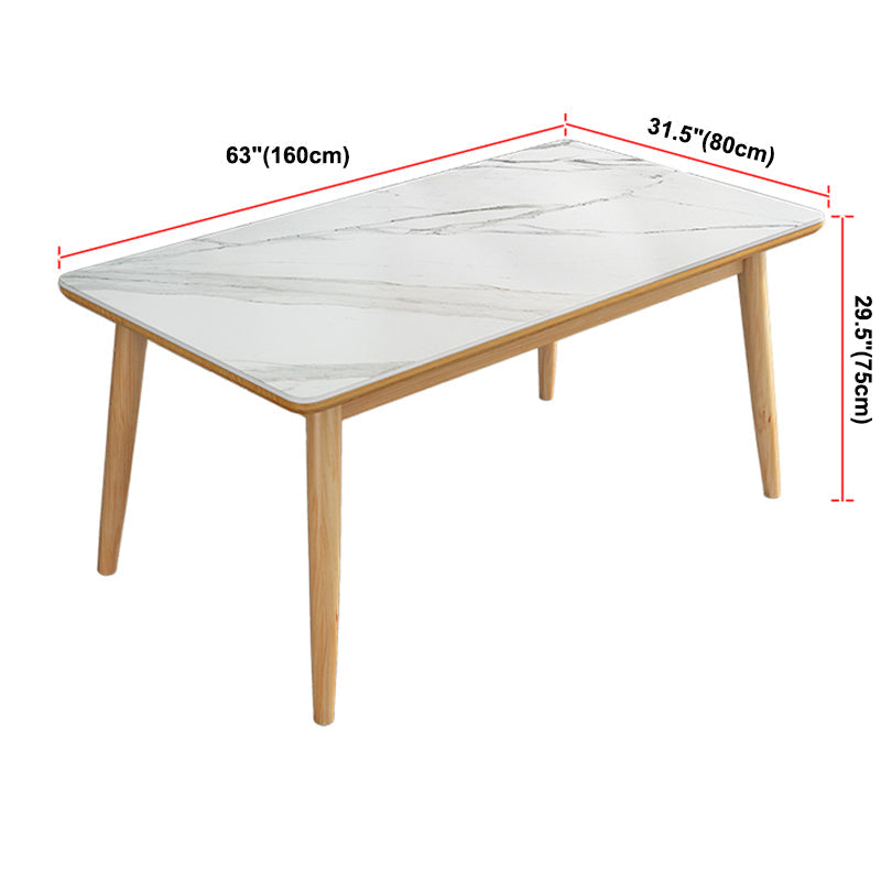 Simplicity Home Sintered Stone Dining Table Rectangle Shape Dining Table with 4 Legs Base Clearhalo ' dining_table' 'Dining Tables & Seating' 'Dining Tables' 'furn' 'furn_dining_table' 'Furniture' 'furniture_dining_table' 'Kitchen & Dining Furniture' 'kitchen&dining_furn' 'kitchen' 'kitchen_dining_table' 3600081