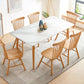 Simplicity Home Sintered Stone Dining Table Rectangle Shape Dining Table with 4 Legs Base Clearhalo ' dining_table' 'Dining Tables & Seating' 'Dining Tables' 'furn' 'furn_dining_table' 'Furniture' 'furniture_dining_table' 'Kitchen & Dining Furniture' 'kitchen&dining_furn' 'kitchen' 'kitchen_dining_table' 3600083