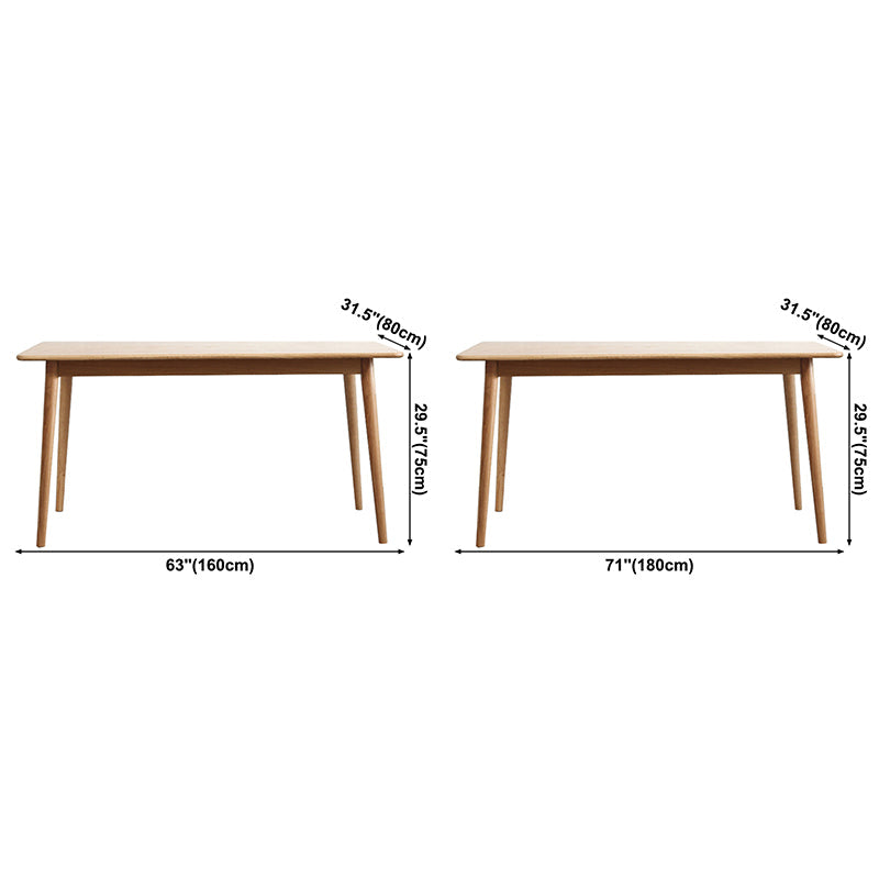 Rectangle Casual Dining Table Brown Tone Fixed Table with Oakwood Solid Wood Clearhalo ' dining_table' 'Dining Tables & Seating' 'Dining Tables' 'furn' 'furn_dining_table' 'Furniture' 'furniture_dining_table' 'Kitchen & Dining Furniture' 'kitchen&dining_furn' 'kitchen' 'kitchen_dining_table' 3600092