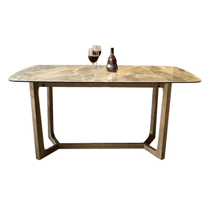 Solid Wood Contemporary Rectangular Dining Table Sintered Stone Top Table for Dining Room Without Chairs Clearhalo ' dining_table' 'Dining Tables & Seating' 'Dining Tables' 'furn' 'furn_dining_table' 'Furniture' 'furniture_dining_table' 'Kitchen & Dining Furniture' 'kitchen&dining_furn' 'kitchen' 'kitchen_dining_table' 3600098