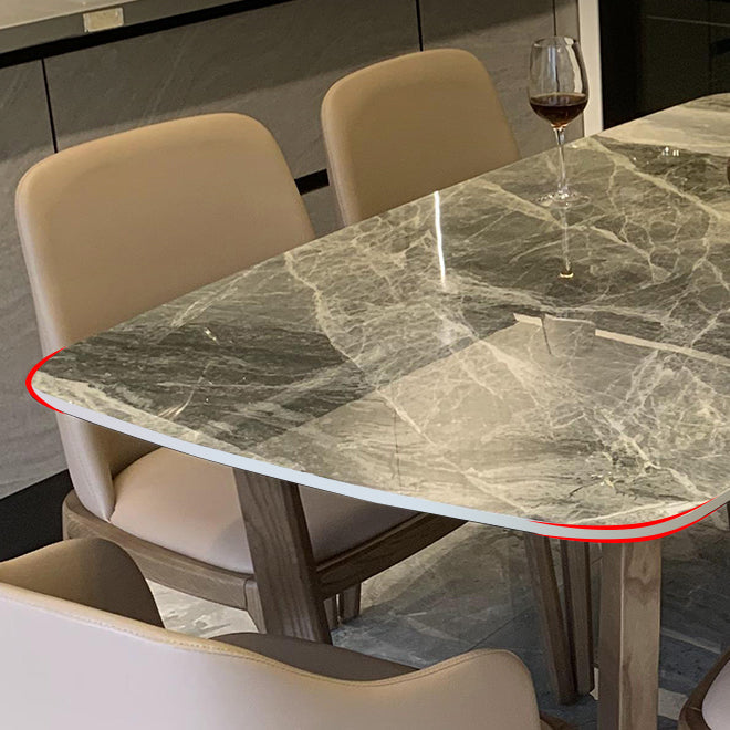 Solid Wood Contemporary Rectangular Dining Table Sintered Stone Top Table for Dining Room Clearhalo ' dining_table' 'Dining Tables & Seating' 'Dining Tables' 'furn' 'furn_dining_table' 'Furniture' 'furniture_dining_table' 'Kitchen & Dining Furniture' 'kitchen&dining_furn' 'kitchen' 'kitchen_dining_table' 3600101