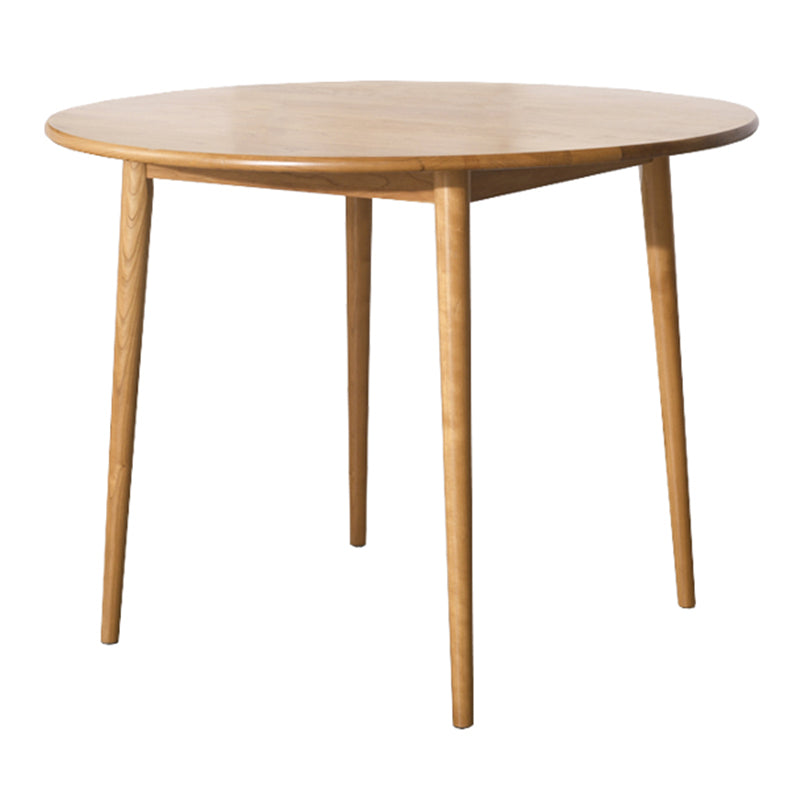 Solid Wood Double Pedestal Dining Table Simplicity Style Round Dinette Table Natural Without Chairs Clearhalo ' dining_table' 'Dining Tables & Seating' 'Dining Tables' 'furn' 'furn_dining_table' 'Furniture' 'furniture_dining_table' 'Kitchen & Dining Furniture' 'kitchen&dining_furn' 'kitchen' 'kitchen_dining_table' 3600105