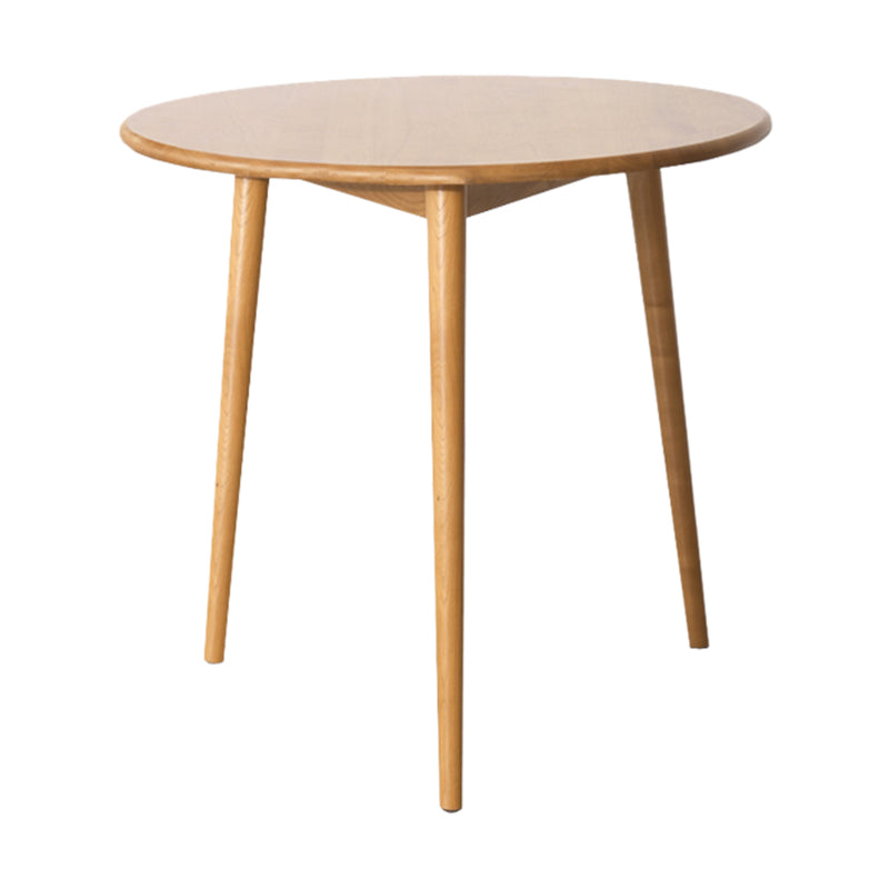 Solid Wood Double Pedestal Dining Table Simplicity Style Round Dinette Table Natural Without Chairs Clearhalo ' dining_table' 'Dining Tables & Seating' 'Dining Tables' 'furn' 'furn_dining_table' 'Furniture' 'furniture_dining_table' 'Kitchen & Dining Furniture' 'kitchen&dining_furn' 'kitchen' 'kitchen_dining_table' 3600106