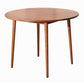 Solid Wood Double Pedestal Dining Table Simplicity Style Round Dinette Table Brown Without Chairs Clearhalo ' dining_table' 'Dining Tables & Seating' 'Dining Tables' 'furn' 'furn_dining_table' 'Furniture' 'furniture_dining_table' 'Kitchen & Dining Furniture' 'kitchen&dining_furn' 'kitchen' 'kitchen_dining_table' 3600111