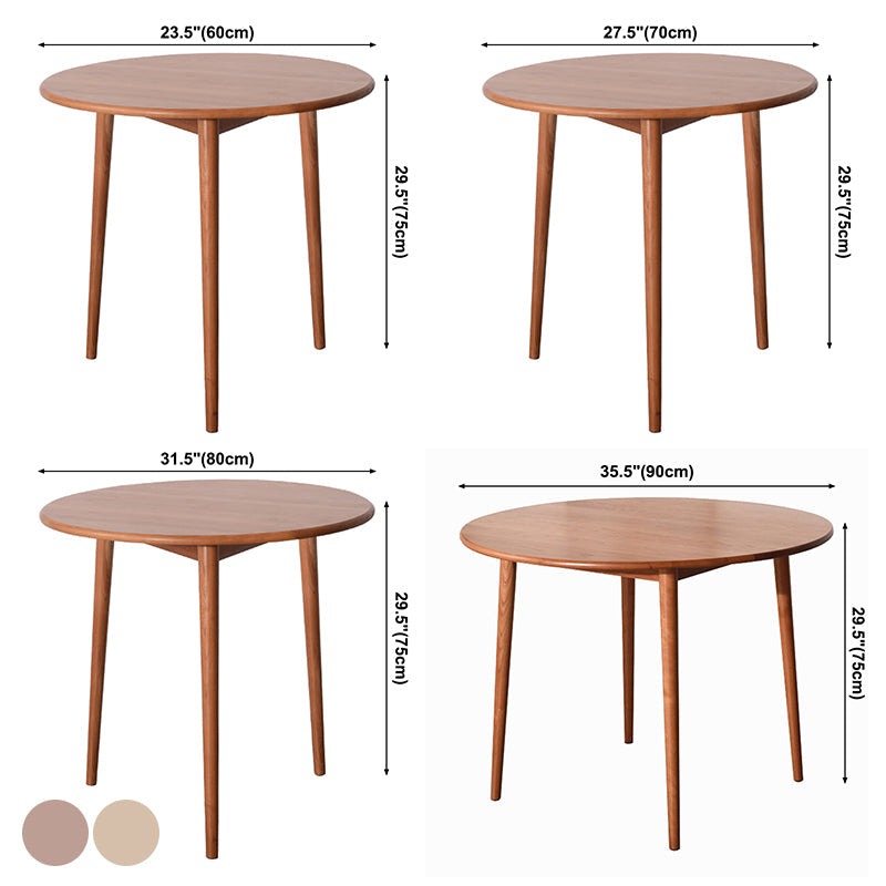 Solid Wood Double Pedestal Dining Table Simplicity Style Round Dinette Table Clearhalo ' dining_table' 'Dining Tables & Seating' 'Dining Tables' 'furn' 'furn_dining_table' 'Furniture' 'furniture_dining_table' 'Kitchen & Dining Furniture' 'kitchen&dining_furn' 'kitchen' 'kitchen_dining_table' 3600114
