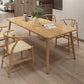 Simplicity Home Solid Wood Dining Table Rectangle Shape Dining Table with 4 Legs Base Clearhalo ' dining_table' 'Dining Tables & Seating' 'Dining Tables' 'furn' 'furn_dining_table' 'Furniture' 'furniture_dining_table' 'Kitchen & Dining Furniture' 'kitchen&dining_furn' 'kitchen' 'kitchen_dining_table' 3600116