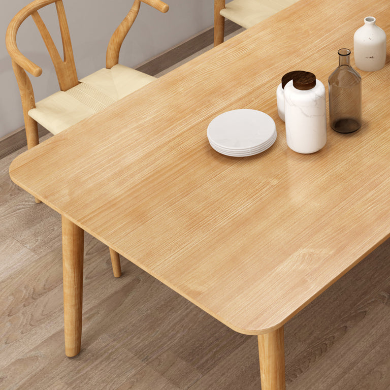 Simplicity Home Solid Wood Dining Table Rectangle Shape Dining Table with 4 Legs Base Clearhalo ' dining_table' 'Dining Tables & Seating' 'Dining Tables' 'furn' 'furn_dining_table' 'Furniture' 'furniture_dining_table' 'Kitchen & Dining Furniture' 'kitchen&dining_furn' 'kitchen' 'kitchen_dining_table' 3600124
